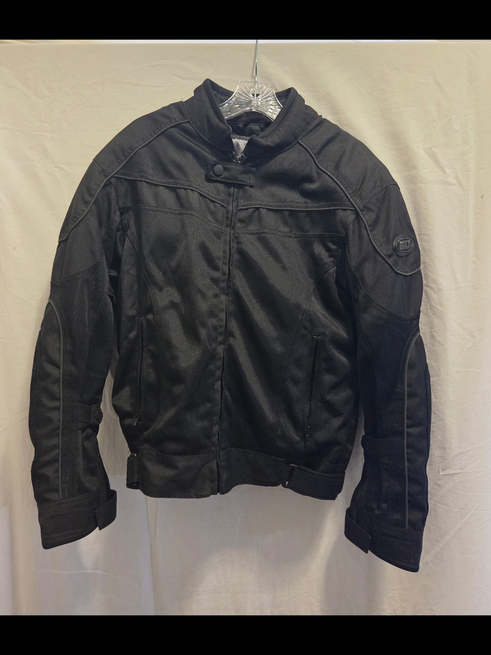 BILT Men's Black Mesh Motorcycle Jacket - Performance Riding Coat
